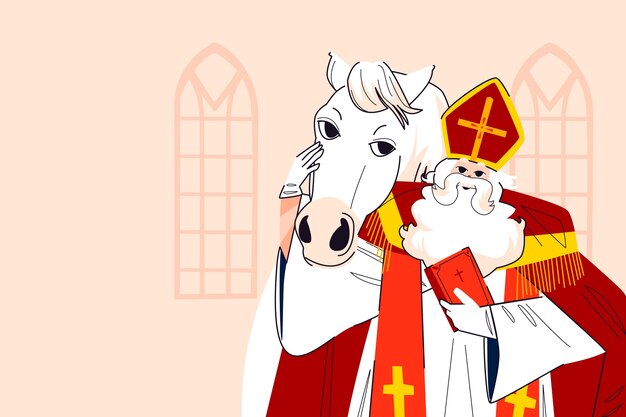 Fondo plano de sinterklaas