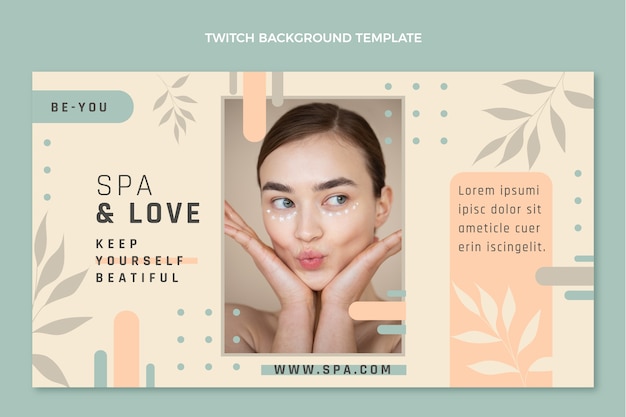 Vector gratuito fondo plano spa twitch