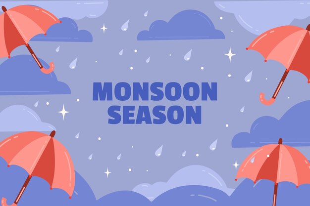 Fondo plano para la temporada del monzón