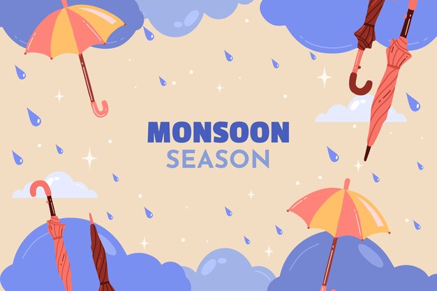 Fondo plano para la temporada del monzón