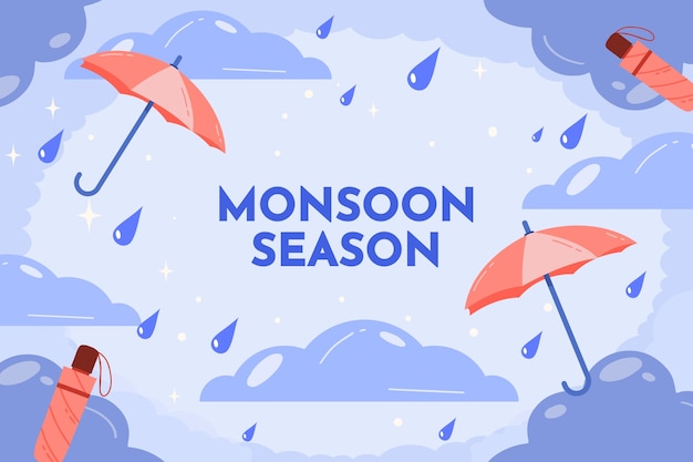 Fondo plano para la temporada del monzón