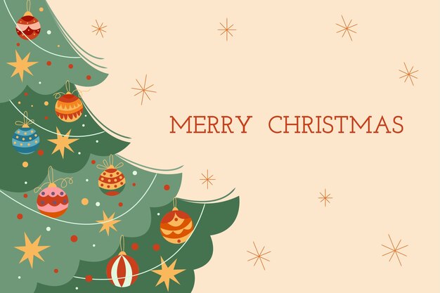 Fondo plano de temporada de navidad