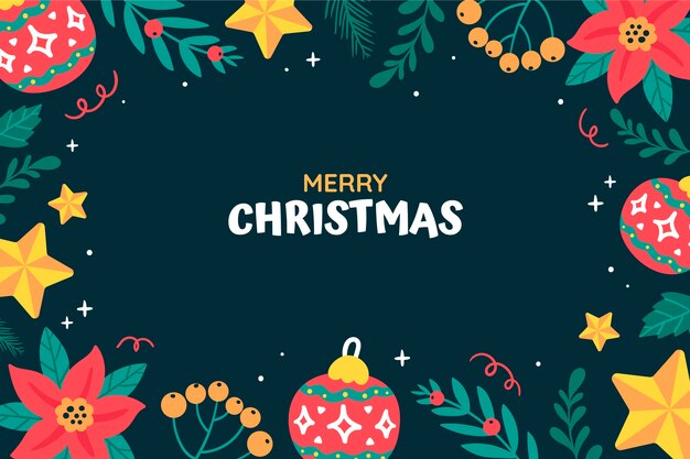 Fondo plano de temporada de navidad