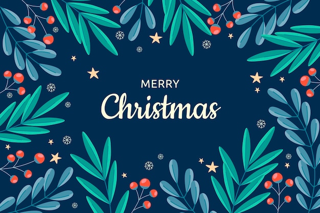 Fondo plano de temporada de navidad