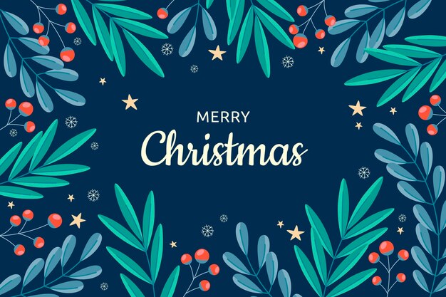 Fondo plano de temporada de navidad