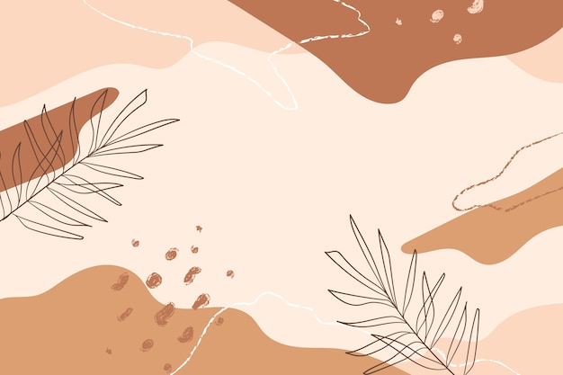 Fondo plano terracota dibujado a mano