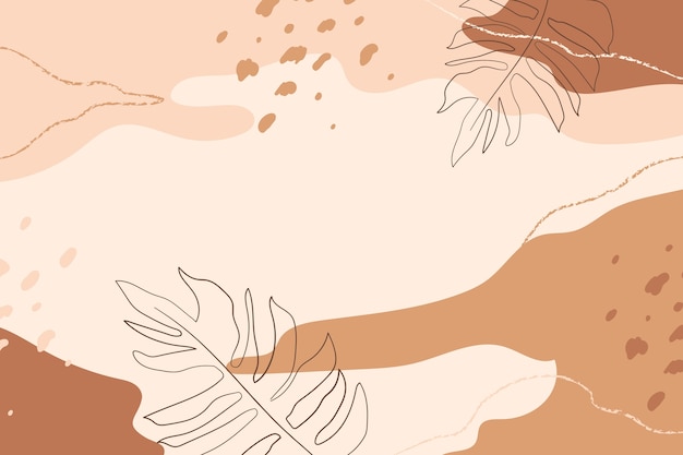 Fondo plano terracota dibujado a mano