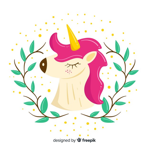 Fondo plano de unicornio