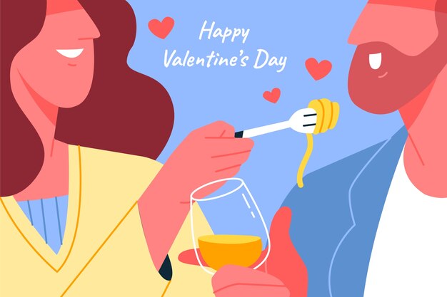 Vector gratuito fondo plano para las vacaciones del día de san valentín