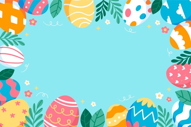 Un fondo plano para las vacaciones de Pascua.