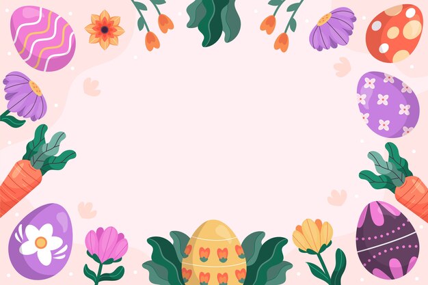 Un fondo plano para las vacaciones de Pascua.