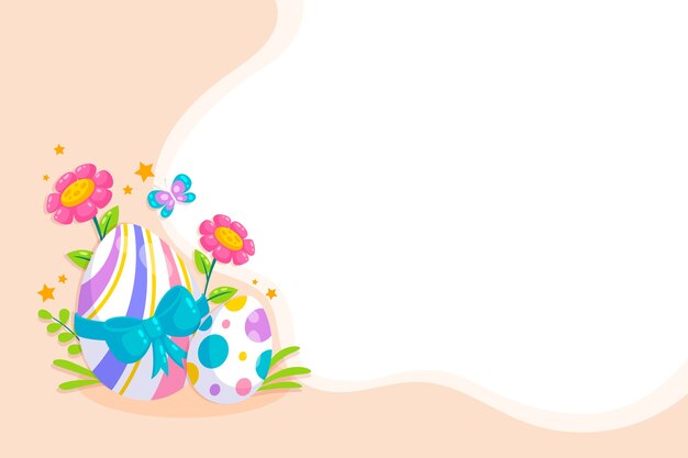 Un fondo plano para las vacaciones de Pascua.