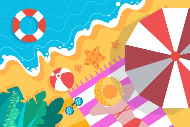 Fondo plano de verano para videollamadas.