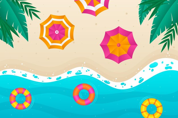 Fondo plano de verano