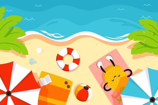 Fondo plano para el verano