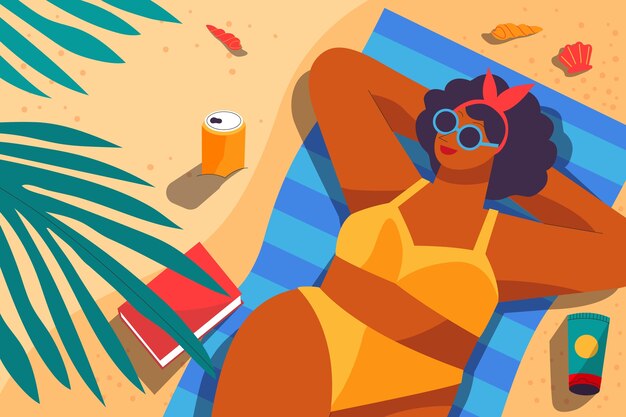 Fondo plano para el verano