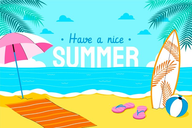 Fondo plano para el verano