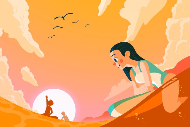 Fondo plano para el verano