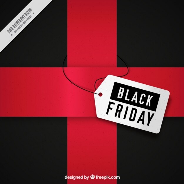 Vector gratuito fondo plano para el viernes negro con cinta roja