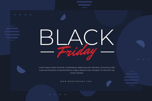 Fondo plano de viernes negro