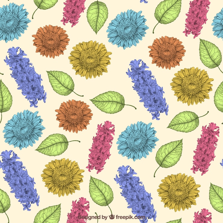 Vector gratuito fondo de planta dibujada a mano