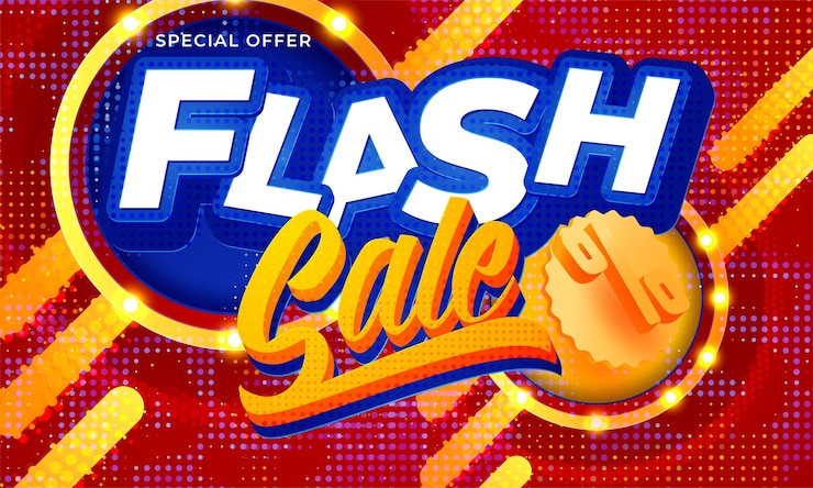 Vector gratuito fondo de plantilla de banner de venta flash