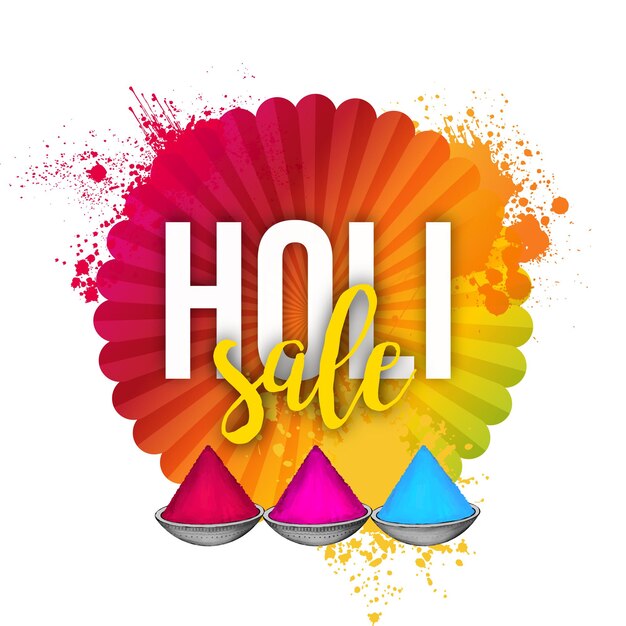 Fondo de plantilla de diseño de cartel de redes sociales de happy holi colorful indian festival vector libre