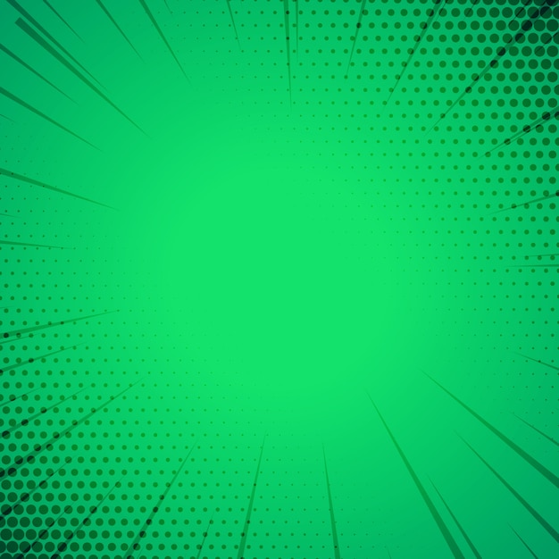 Fondo de plantilla de estilo de cómic verde