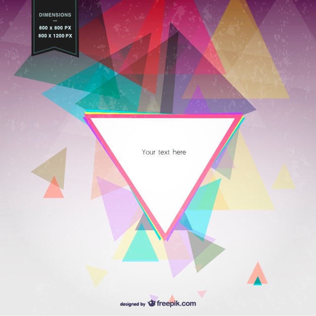 Fondo con plantilla triangular