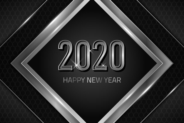 Fondo de plata año nuevo 2020