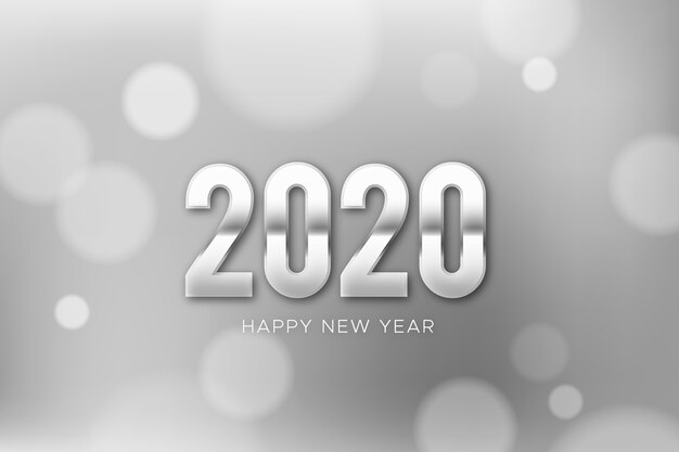 Fondo de plata año nuevo 2020