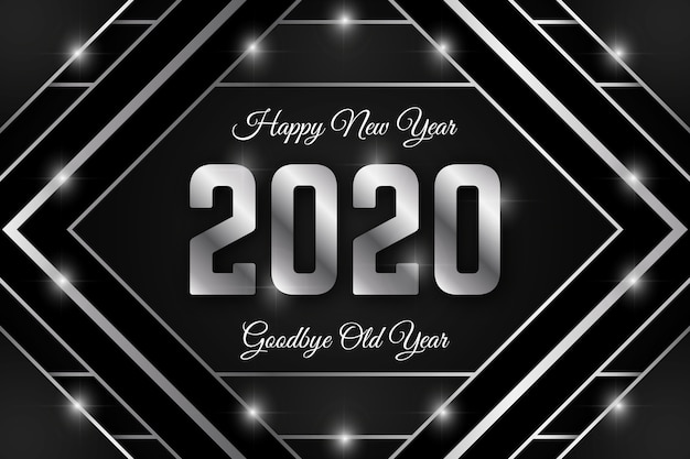 Fondo de plata año nuevo 2020