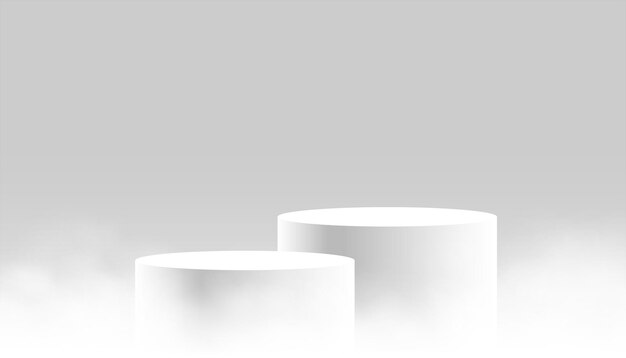 fondo de plataforma de pedestal redondo realista para publicidad de objetos