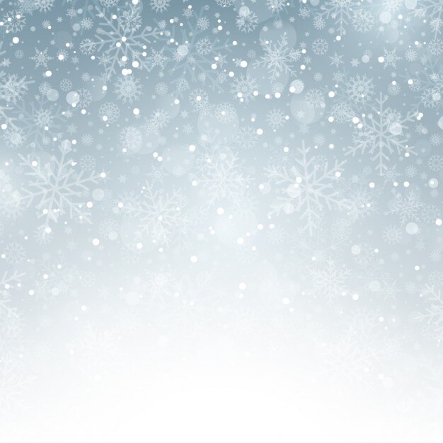 Fondo plateado con copos de nieve