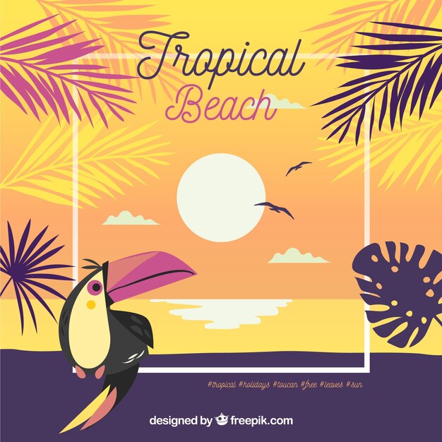 Fondo de playa tropical