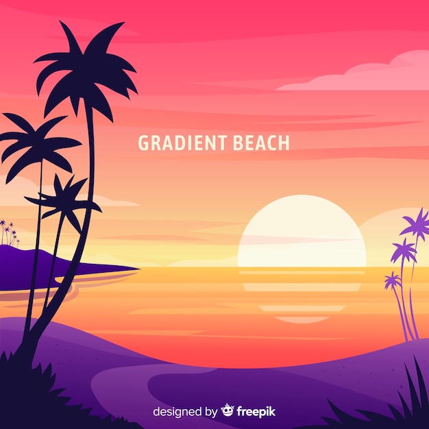 Vector gratuito fondo playero