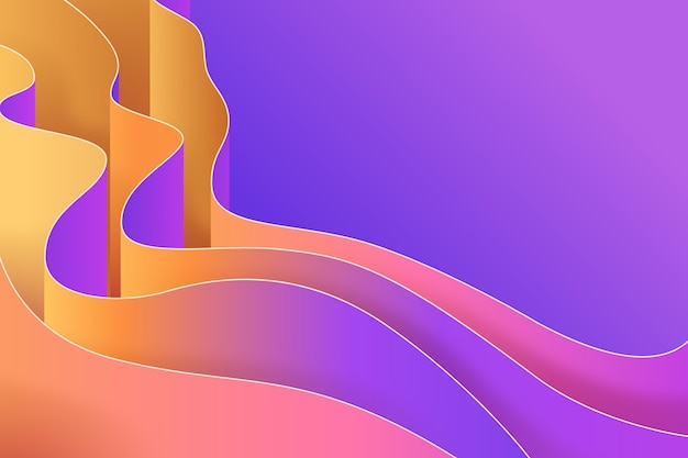El fondo se pliega en gradiente 3D