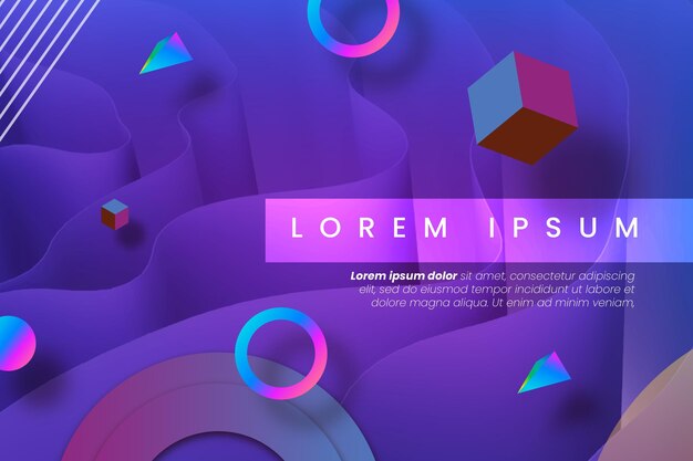 El fondo se pliega en gradiente 3D