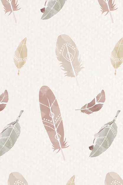 Fondo de plumas bohemias en tonos tierra