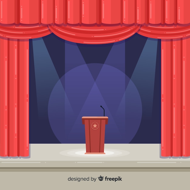 Fondo de podio de escenario con iluminación