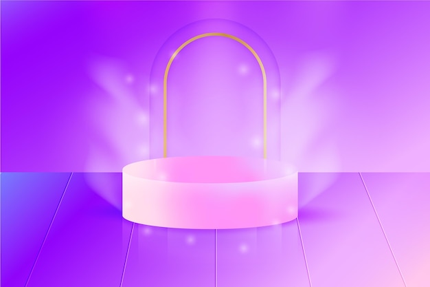Fondo de podio rosa degradado
