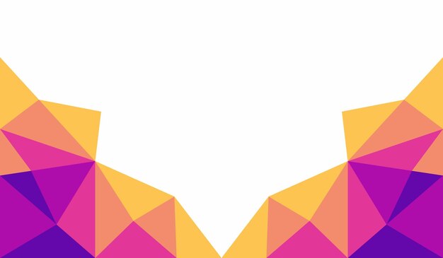 Fondo bajo poli geométrico amarillo púrpura moderno diseño abstracto
