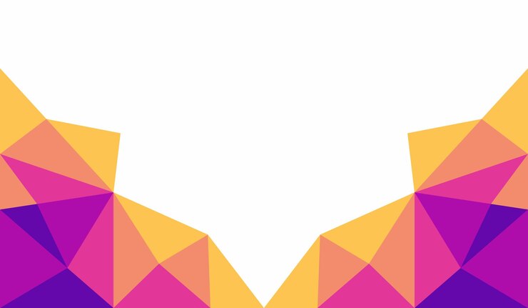 Fondo bajo poli geométrico amarillo púrpura moderno diseño abstracto