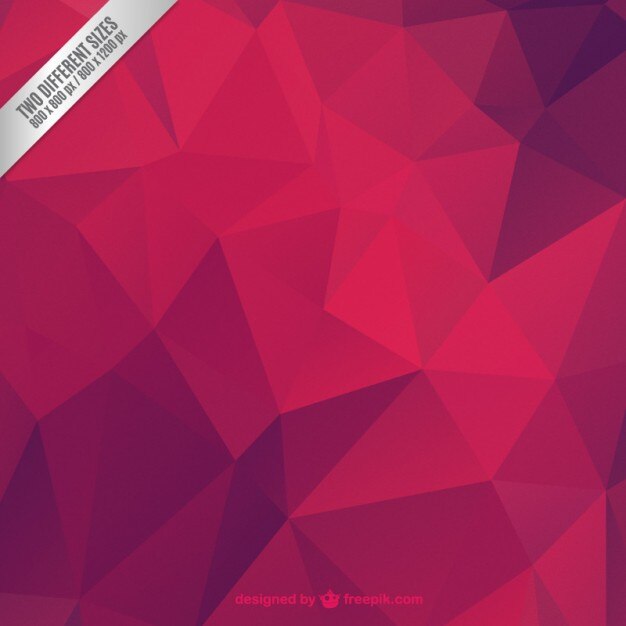 Fondo poligonal abstracto rojo