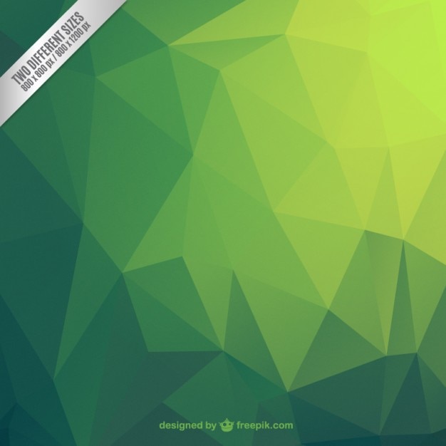 Vector gratuito fondo poligonal abstracto verde