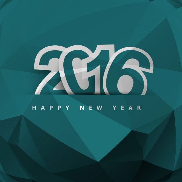 Fondo poligonal de Año Nuevo 2016