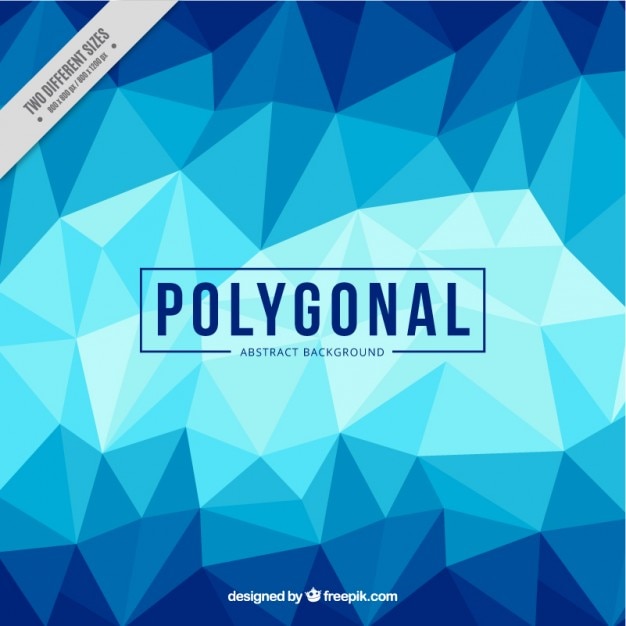 Fondo poligonal azul en estilo low poly