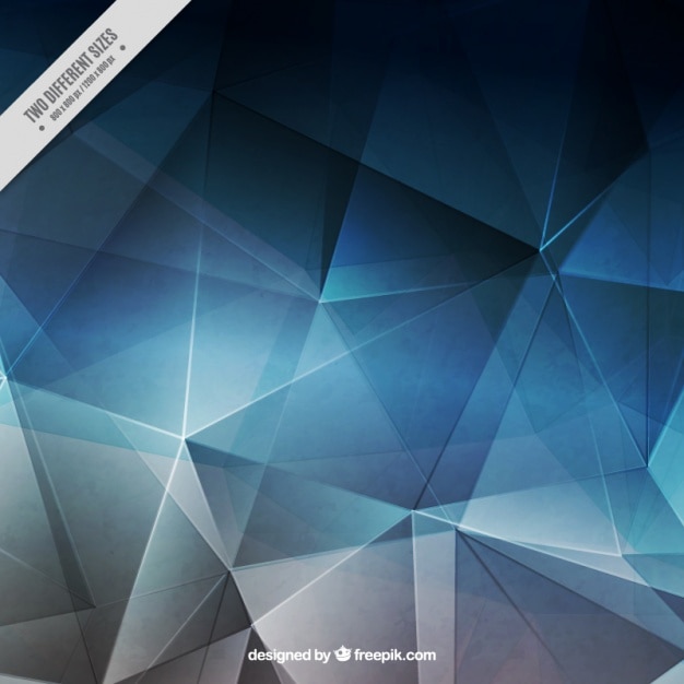Fondo poligonal azul y gris