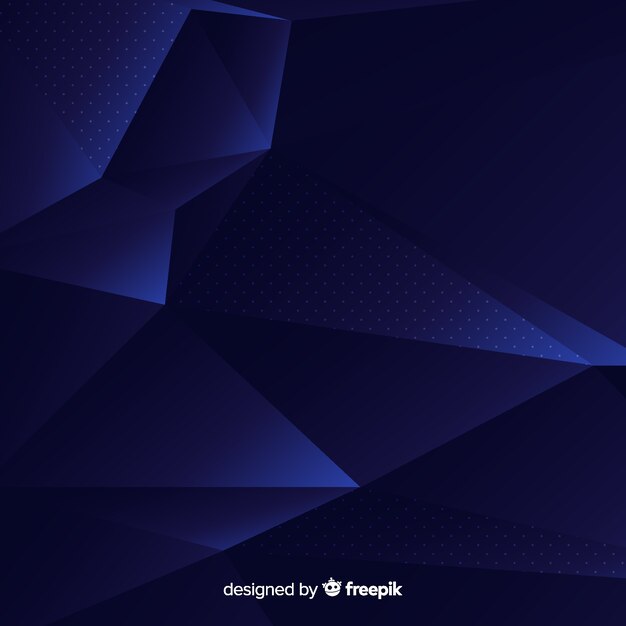 Fondo poligonal en azul oscuro