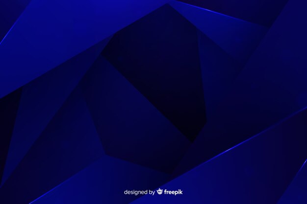 Fondo poligonal azul oscuro